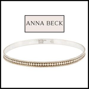 Anna Beck Classic Dots Bangle in 18K & Sterling Silver.
